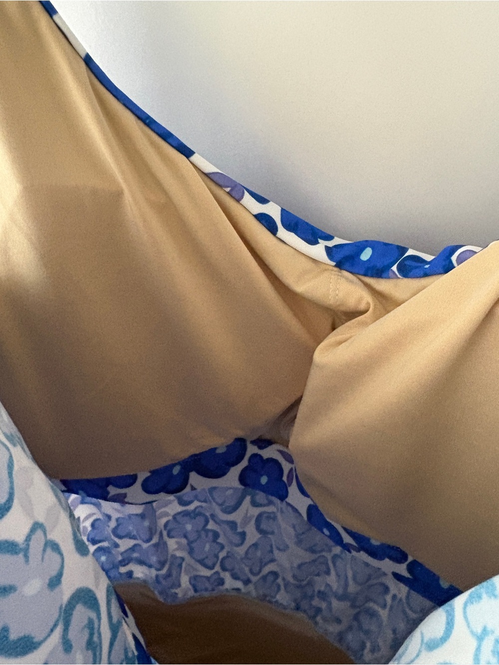 Blue Floral One-Piece Swim Romper - Picture 7 of 7